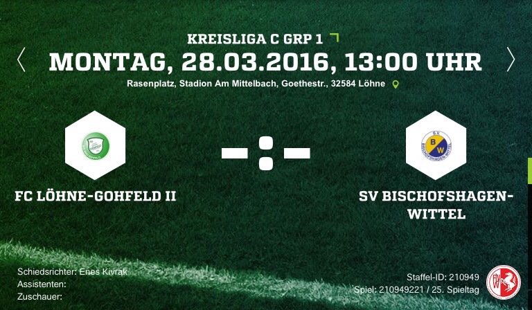 FCLG II - SV Bischofshagen-Wittel