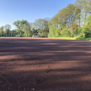 Übersicht über den Tenneplatz mit Blick nach Norden